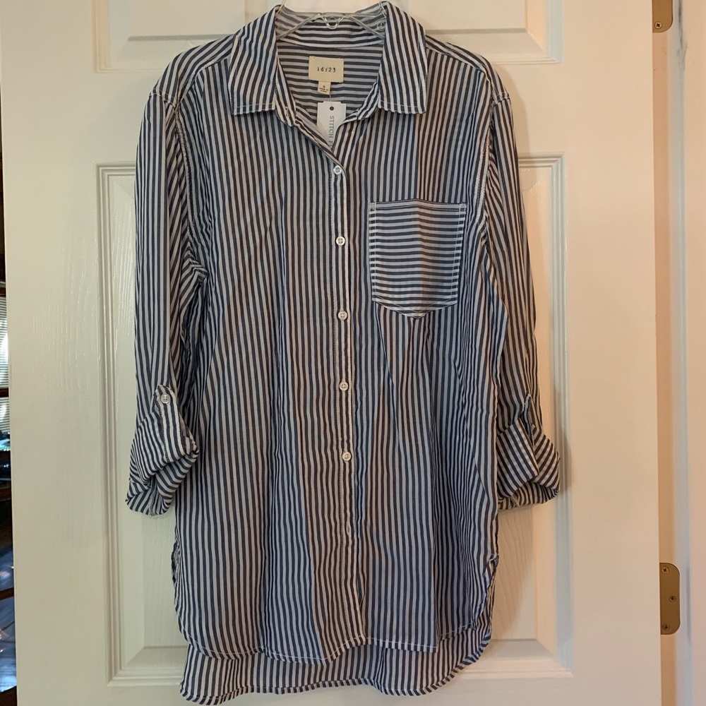Striped button down shirt